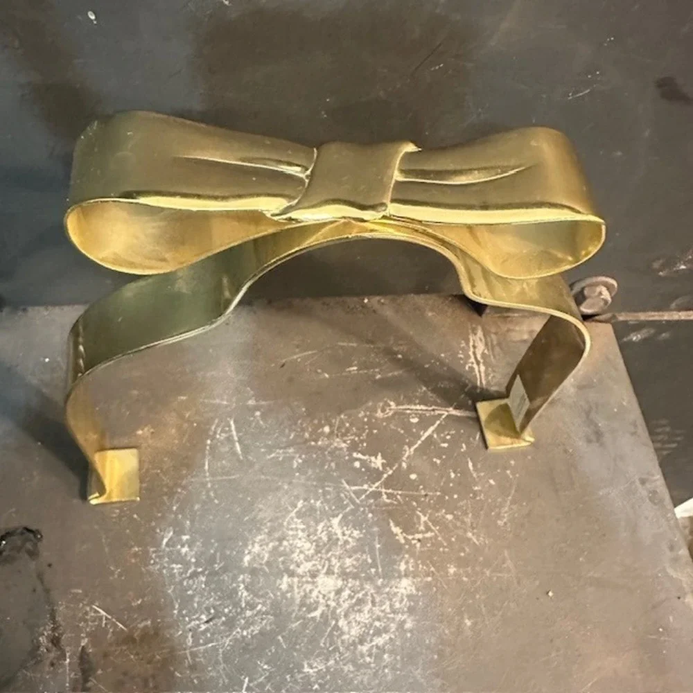 Vintage‎ DEPARTMENT 56 Crumpet And Cookie Caddy Gold Metal Bow Bows Decor